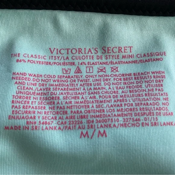 Victoria’s Secret bandeau bikini size 34A/medium blue lavender black colorblock - Picture 4 of 5